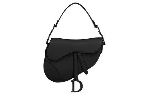 DIOR Cow Leather Saddle Bag, One Shoulder Handbag Women's Black