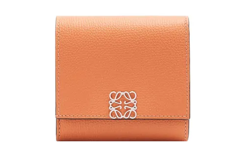 LOEWE Cow Leather Wallet Women's Orange
