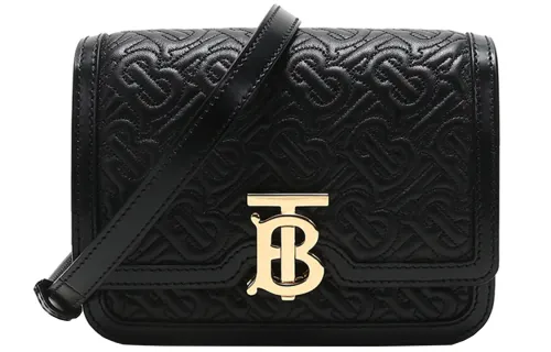 Burberry Leather Messenger Bag, Crossbody Bag, Shoulder Bag Women's Black