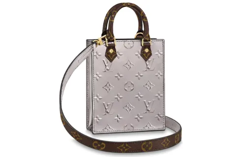 LOUIS VUITTON Petit Sac Plat Glossy Finish Leather