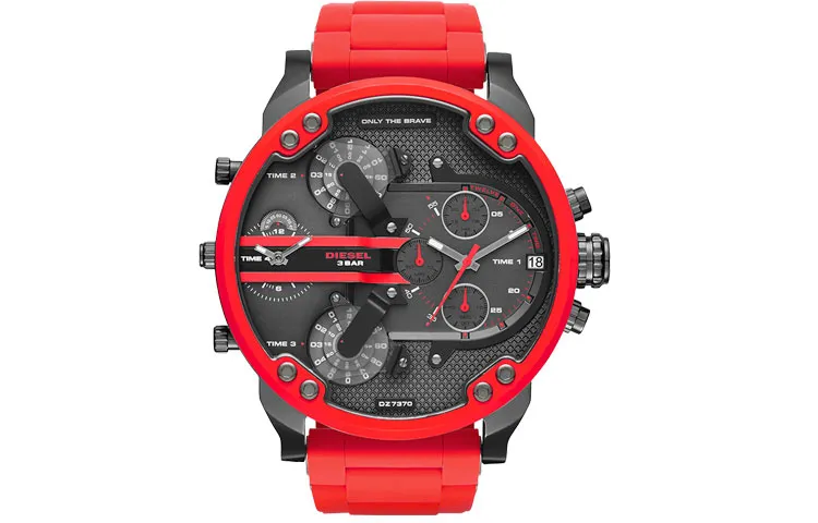 DIESEL MR. DADDY Collection THEDADDIE Wrist Watches Quartz Movement Steel Strap Black Dial Men's Watches DZ7370