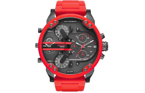 DIESEL MR. DADDY Collection THEDADDIE Wrist Watches Quartz Movement Steel Strap Black Dial Men's Watches DZ7370