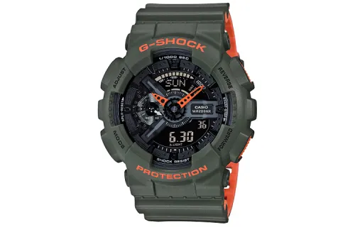 CASIO Men Liquid Crystal/Analog Dual Display Series Black Watch GA-110LN-3A