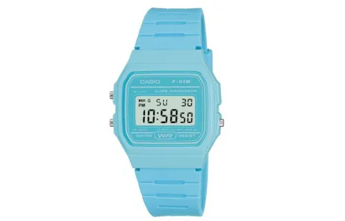 CASIO Men Blue Watch F-91WC-2AEF