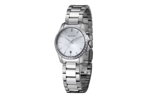 GUCCI G Timeless Collection Wrist Watches Quartz Movement Stainless Steel Strap White Dial Women's Watch
