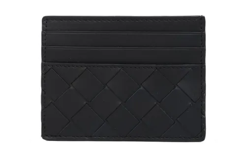 Bottega Veneta Calfskin Clutch Card Holder Men's Black