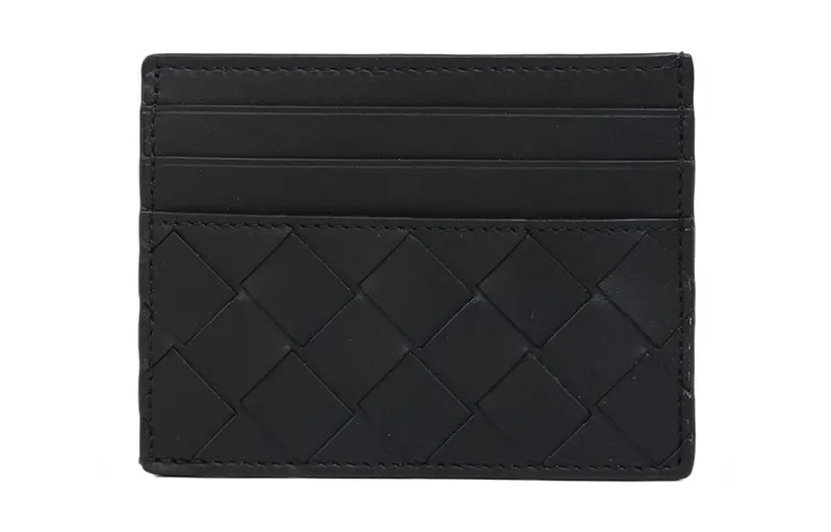 Bottega Veneta Calfskin Clutch Card Holder Men's Black