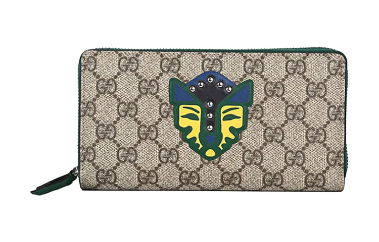 GUCCI Leather Wallet Regular Men's Ebony
