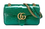 GUCCI Marmont Leather Crossbody Bag, Shoulder Bag Small Women's Emerald Green