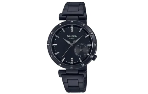 CASIO Women's SHEEN 37.5mm Black Watch SHE-4051BD-1A