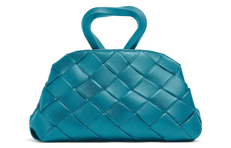 Bottega Veneta Leather Cloud Bag Handbag, Shoulder Bag Medium Women's Turquoise