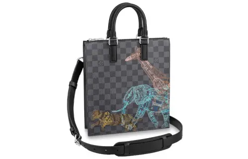 LOUIS VUITTON Sac Plat Canvas Sheet Music Bag, Handbag, Shoulder Bag, Crossbody Bag Men's