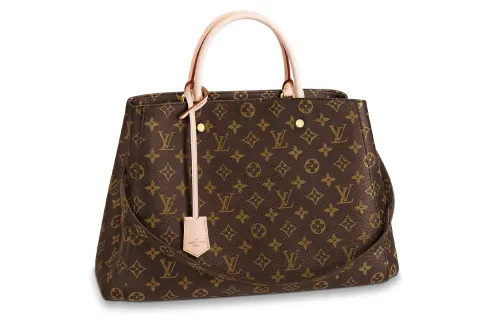 LOUIS VUITTON Leather One Shoulder Handbag Large Women's Brown