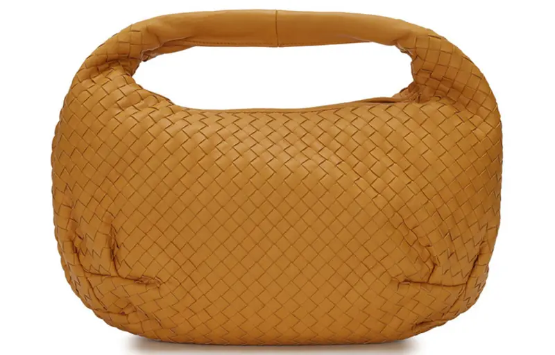 Bottega Veneta Zip Closure Lambskin Handbag Medium Women's Orange
