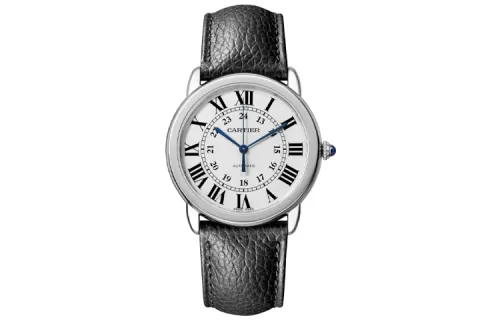 CARTIER RONDE DE Automatic Mechanical Movement Unisex Watch 36mm White Dial Stainless Steel Case