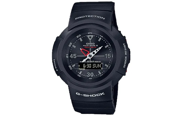 CASIO Men Liquid Crystal/Analog Dual Display Series Black Watch AWG-M520-1AJF