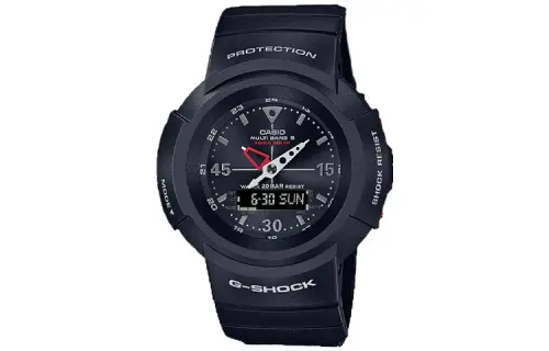 CASIO Men Liquid Crystal/Analog Dual Display Series Black Watch AWG-M520-1AJF