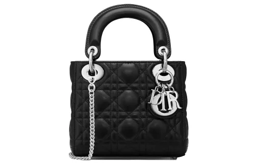 DIOR Lady Dior Sheepskin Handbag, Shoulder Bag, Crossbody Bag, Handbag Mini Women's Black