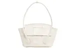 Bottega Veneta ARCO Suede Calfskin Shoulder Bag, Handbag Regular Women's White