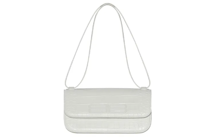 Balenciaga Gossip Cow Leather Crossbody Bag, Shoulder Bag Women's White