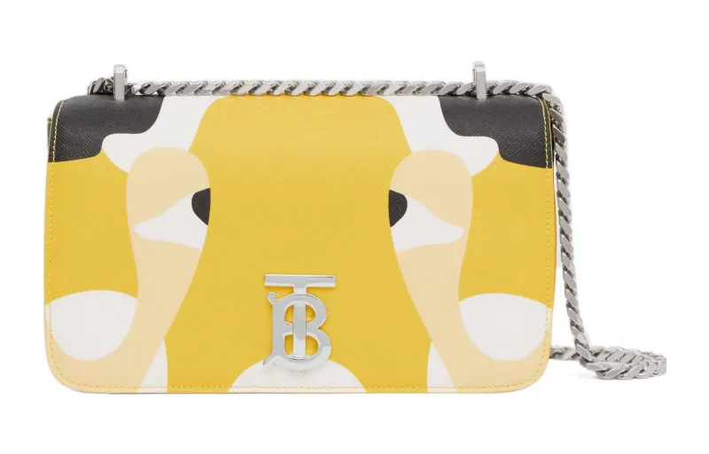 Burberry Lola Bag Quilting Lambskin Crossbody Bag, Shoulder Bag Small Women's Yellow