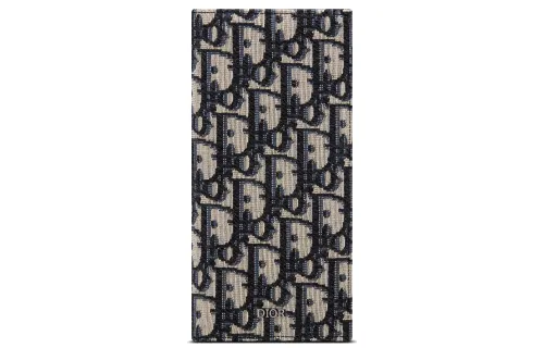 DIOR Fabric Wallet Women's Denim Blue