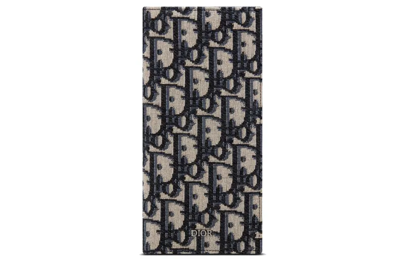 DIOR Fabric Wallet Women's Denim Blue