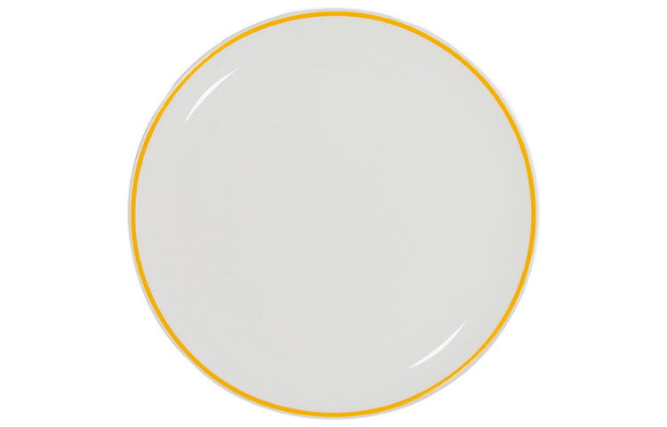 DIOR Dior Ceramics Cheval Blanc St. Barts Collection Simple and Practical Plate 21cm Yellow Stroke