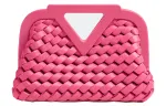 Bottega Veneta Cow Leather Clutch Women's Pink