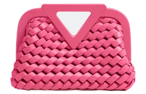 Bottega Veneta Cow Leather Clutch Women's Pink