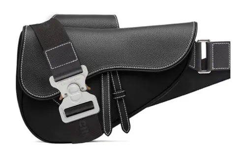DIOR Saddle Leather Saddle Bag, Sling Bag, Shoulder Bag, Crossbody Bag Regular Men's Black