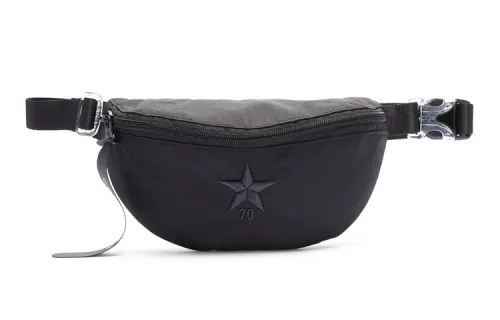 Converse Polyester One Shoulder Crossbody Sling Bag, Fanny Pack Regular Unisex Black