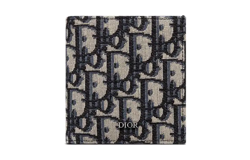 DIOR Fabric Wallet Men's Beige And Black