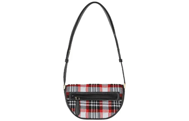 Burberry Olympia Cotton Crossbody Handbag, Shoulder Bag Mini Women's White Red Black Multicolor