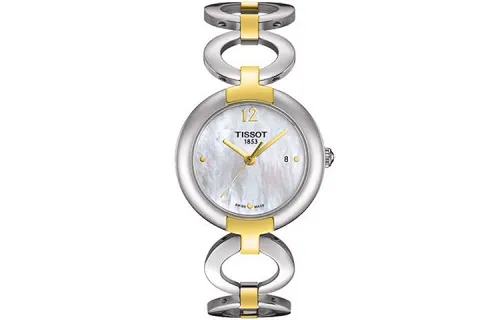 TISSOT Tissot, quartz waterproof women's watch, white dial, case stainless steel, watch strap, quartz mechanism, 30meter, 27.95mm