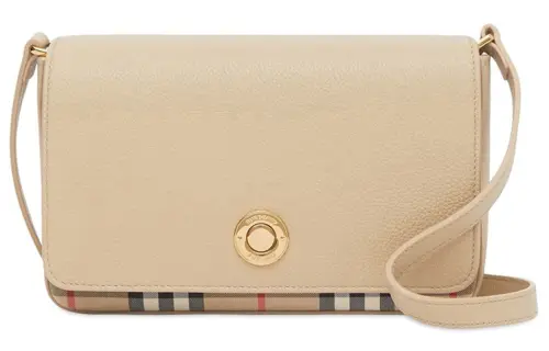 Burberry Cotton Shoulder Bag, Crossbody Bag Small Women's Beige