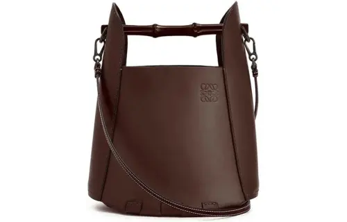 LOEWE Bamboo Calfskin Bucket Bag Handbag Women's Chestnut