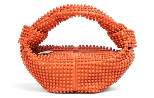 Bottega Veneta Sheepskin Clutch Women's Orange