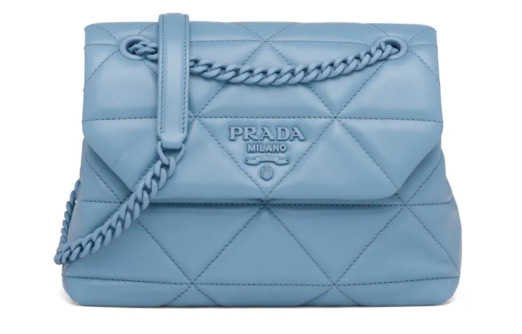 PRADA Spectrum Sheepskin Shoulder Bag Small Women's Starry Blue