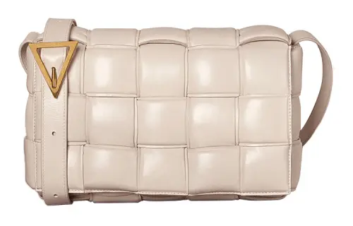 Bottega Veneta Padded Cassette Sheepskin Crossbody Bags Women's Ice Cream Light Pink