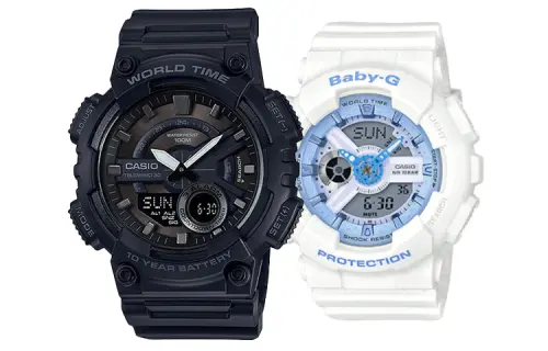 CASIO Unisex Pair Table Series Black Watch