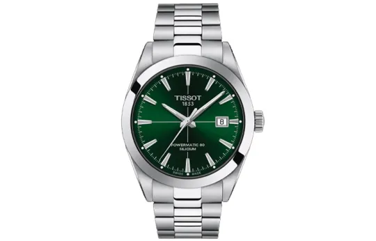 TISSOT Windy Collection Automatic Mechanical Movement Men's Watches Watch 40mm Green Dial Stainless Steel Case