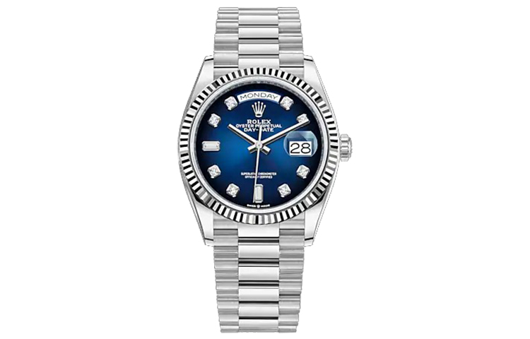Rolex diamond blue 36mm watch