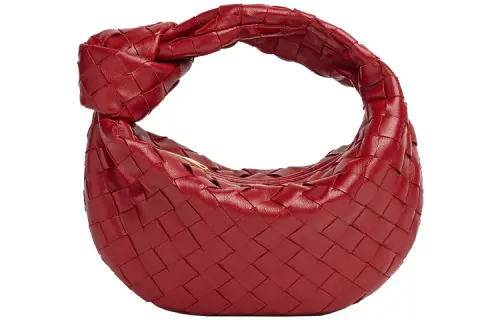 Bottega Veneta Cow Leather Handbag Mini Women's Dark Red
