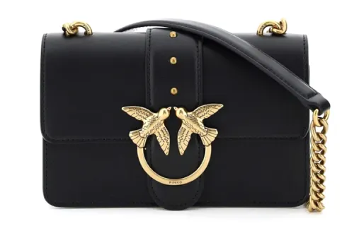 PINKO Cow Leather Swallow Bag, Crossbody Bag, Shoulder Bag Mini Women's