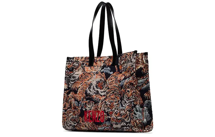 KENZO Polyester Tote Bag, Shopping Bag, Handbag, Crossbody Bag Regular Unisex Multicolor