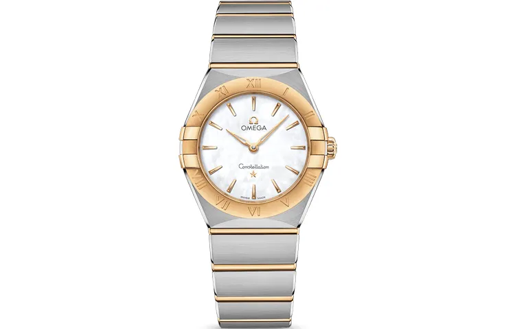 OMEGA Constellation Collection Zodiac Watch Quartz Movement 30m Waterproof Women's Watch 28mm White Dial