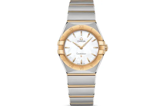 OMEGA Constellation Collection Zodiac Watch Quartz Movement 30m Waterproof Women's Watch 28mm White Dial