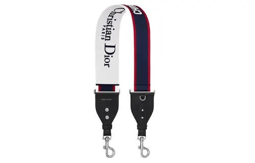 DIOR Embroidery With Calfskin Bag Straps Women's Black/Red/White