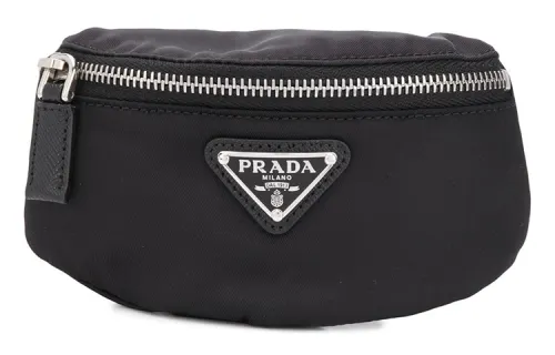 PRADA Wristband Type Nylon Clutch Mini Unisex Black